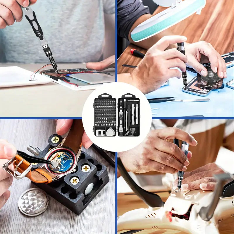 🔥 Kit de Tournevis de Précision 115-en-1 - L'outil indispensable pour réparer tout ! 🔥