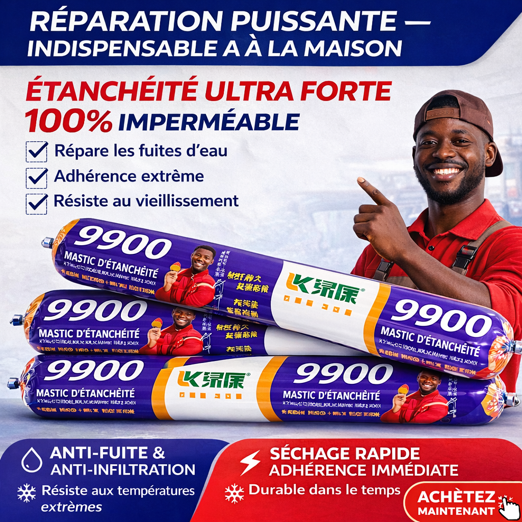 🧱 MASTIC SILICONE INDUSTRIEL 9900 PRO : Le seul mastic silicone qui résiste à tout : eau, chaleur, temps ! 🔥🔥