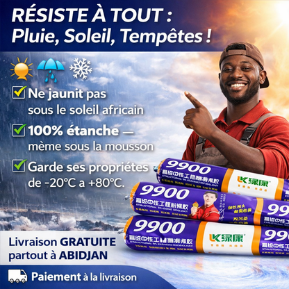 🧱 MASTIC SILICONE INDUSTRIEL 9900 PRO : Le seul mastic silicone qui résiste à tout : eau, chaleur, temps ! 🔥🔥