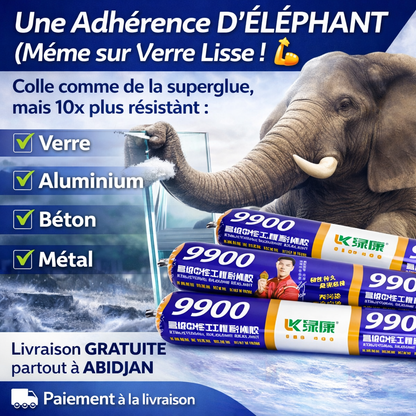 🧱 MASTIC SILICONE INDUSTRIEL 9900 PRO : Le seul mastic silicone qui résiste à tout : eau, chaleur, temps ! 🔥🔥